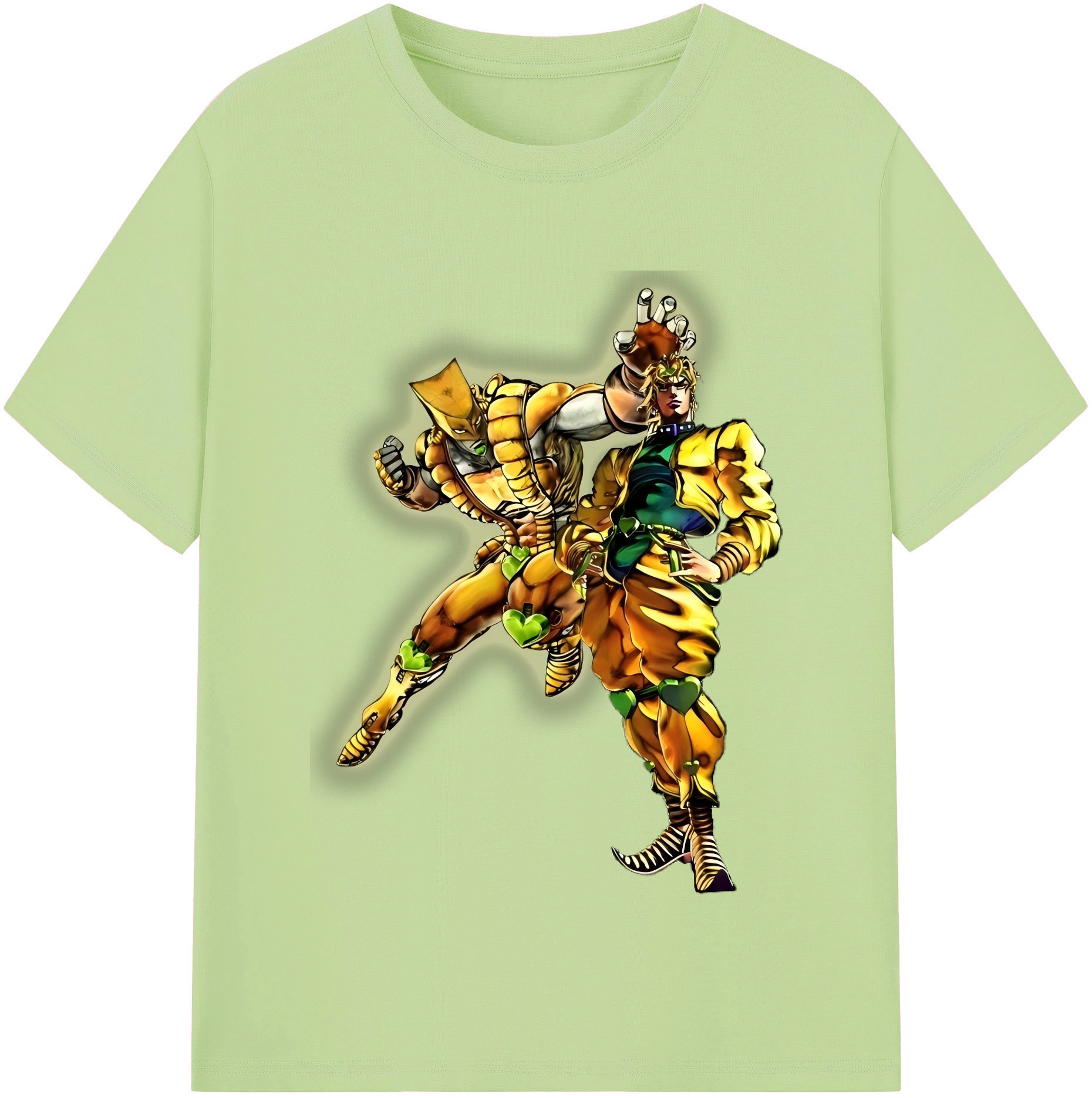 （画像用） ジョジョの奇妙な冒険 ディオ?ブランドー JoJo's Bizarre Adventure Dio Brando 綿100％半袖Tシャツ（フロントプリント）